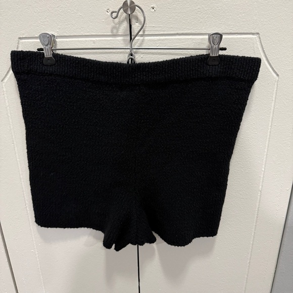 Free People Beach Black Ribbed Stretch High Rise Shorts - Picture 2 of 7